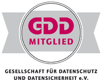 Logo der Gesellschaft für Datenschutz und Datensicherheit e.V. 'GDD Mitglied'